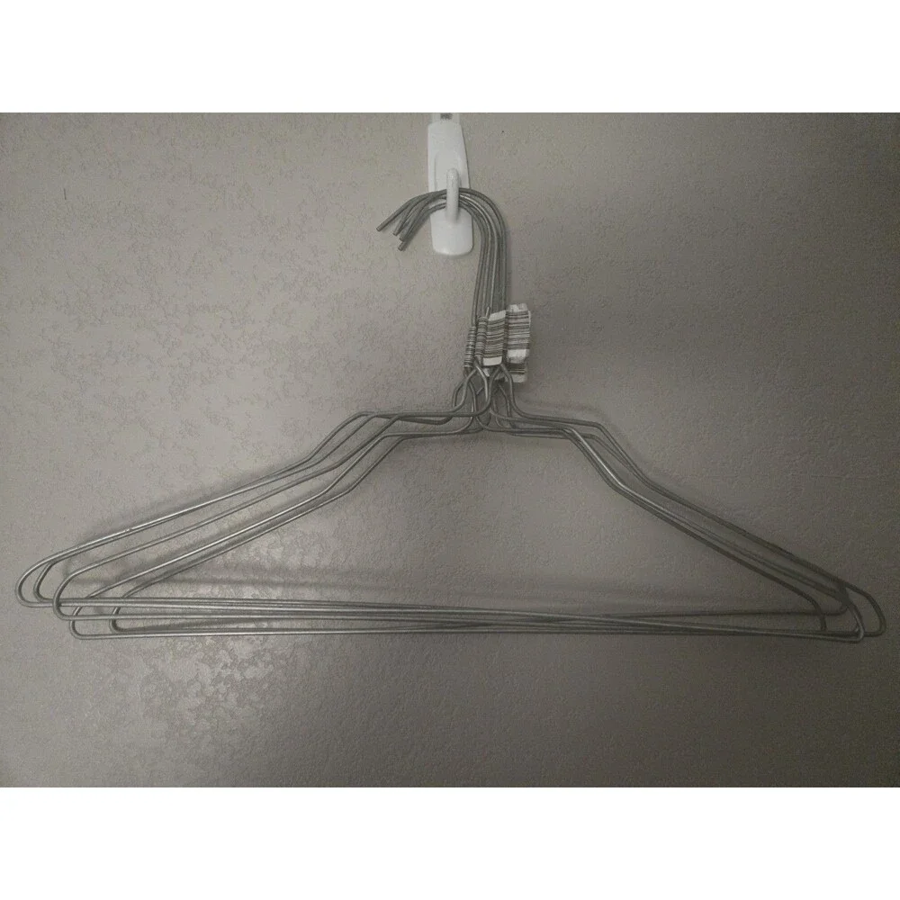 Metal Wire Hangers 25 Pack Uniform Clothes Adult Heavy Duty Silver Industrial
